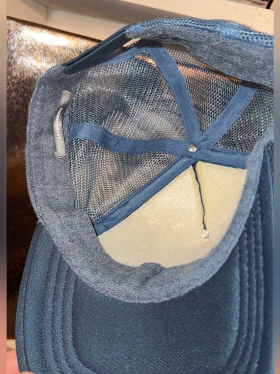 Anthropologie | Accessories | Anthropologie Navy Embroidered  ANTHROPOLOGIE Snapback Navy Trucker Hat Cap \